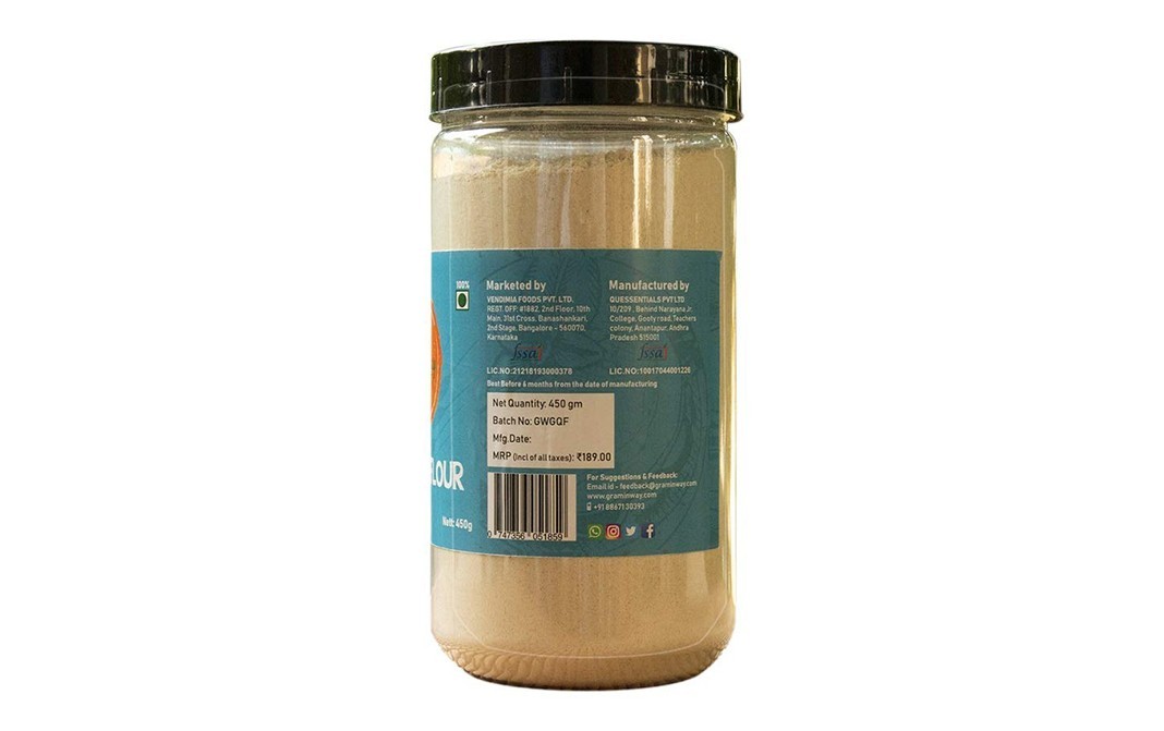 Graminway Quinoa Flour    Plastic Jar  450 grams